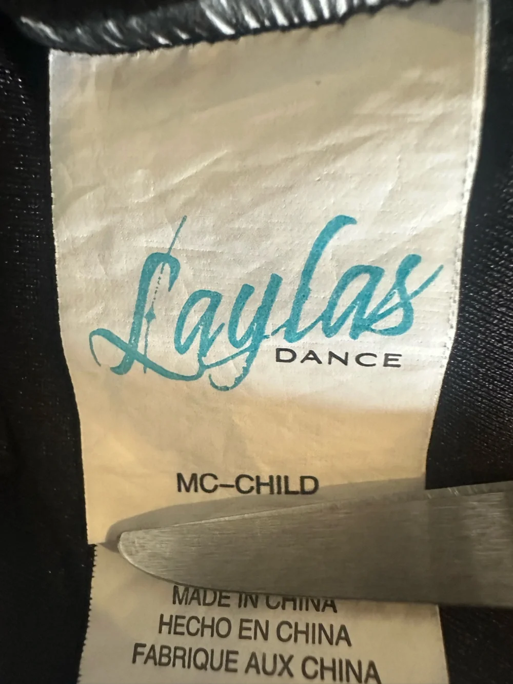 LAYLAS Girl’s Black Sequined Dance Leotard shorts / Size: MC